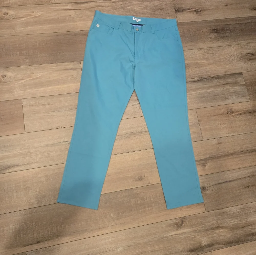 Peter Millar Teal Straight Golf Pants 38/30 NEW
